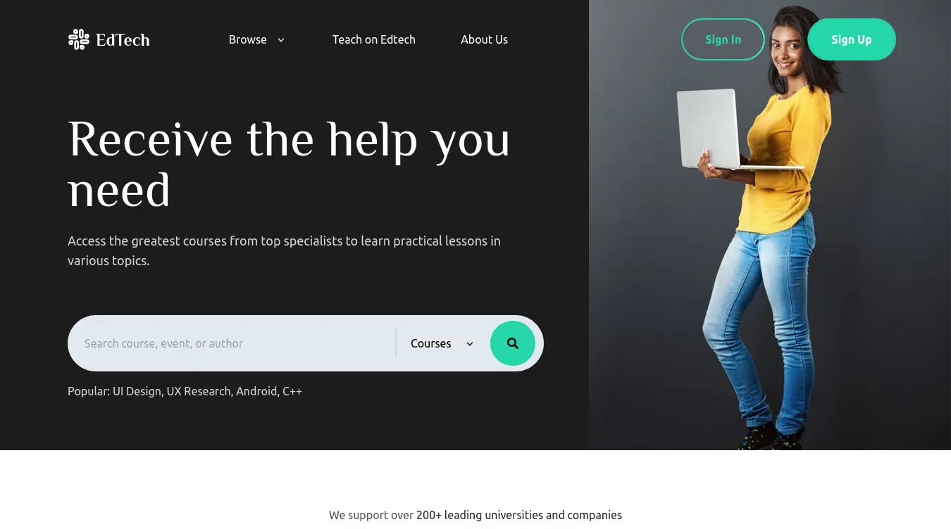 EdTech - Online Learning Platform Image